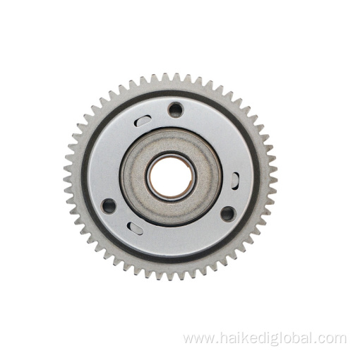 Motorcycle starting disc gear